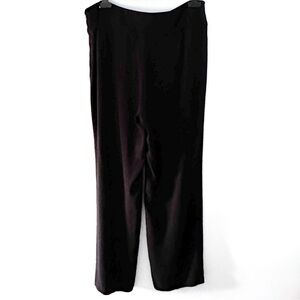 Eileen Fisher Black Crepe Silk Georgette Pants Sz Medium